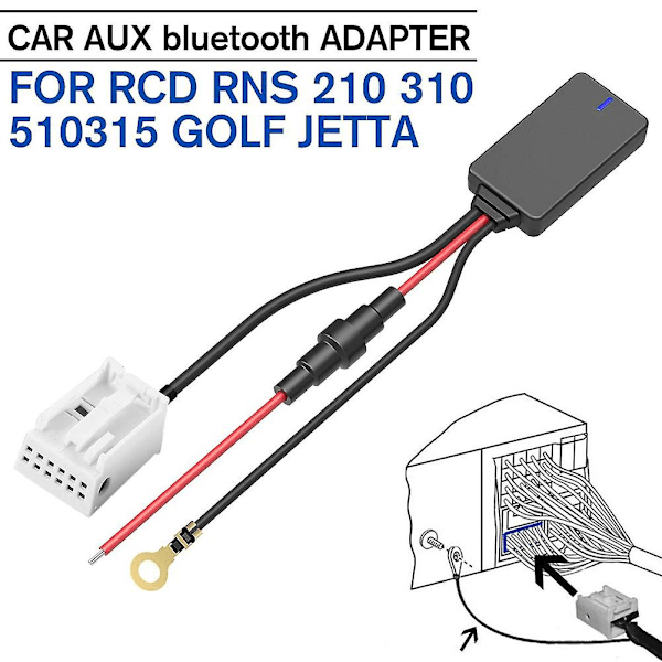 Bil Bluetooth Aux-kabel Bluetooth-adapter til Passat Tiguan Skoda Rcd Rns 210 310 315 510 Golf 5 6 håndfri mikrofonadapter
