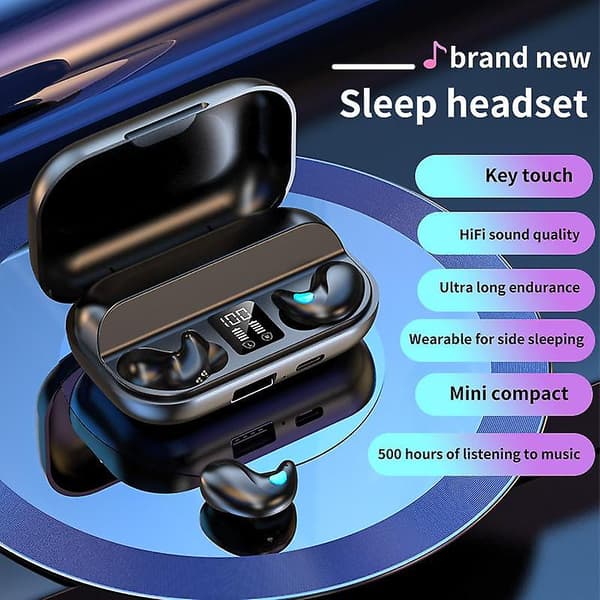 In-ear sovehodetelefoner mini ørepropper bluetooth headset 5.3 høy lydkvalitet tws bluetooth headset