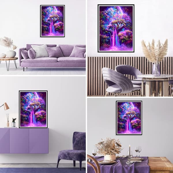 Magic Tree Diamant Kits til Voksne og Børn, 5D Rundt Livets Træ