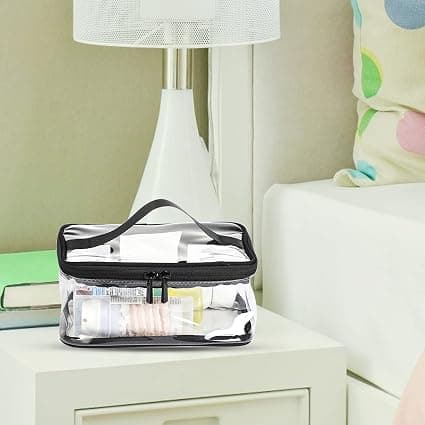 2 stycken transparenta vattentäta kosmetiska väskor transparenta