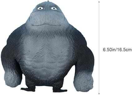 1 kpl TPR musta gorilla-lelu, gorilla-patsas gorilla-kuningas