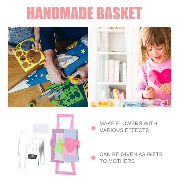 1 håndlavet kurv DIY kurvefletningskit