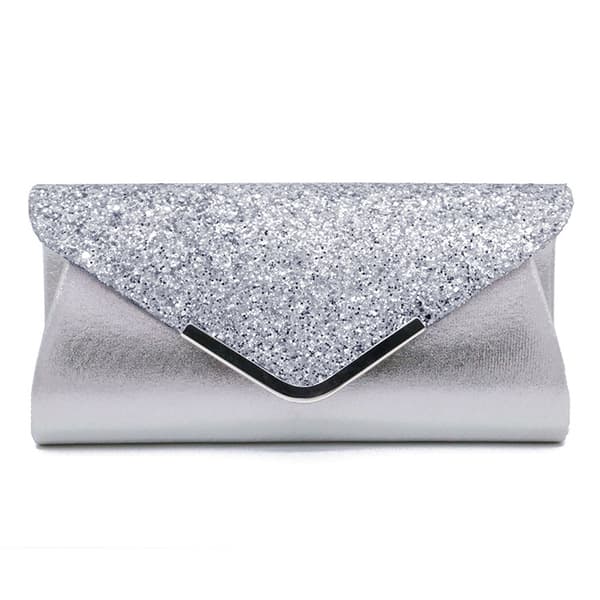 Dametasker (Sølv Glitter), Elegant Sequin Aftentaske,