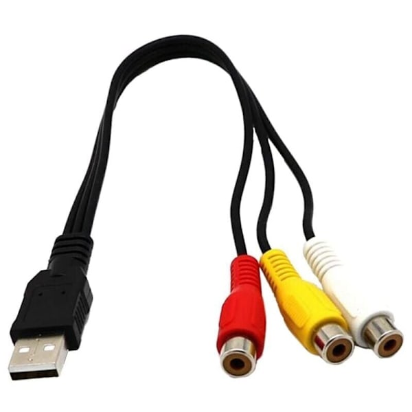 USB til 3RCA-kabel USB til 3 RCA Rgb Video AV Composite Adapter Con