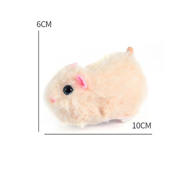 Hamsterbold Elektrisk Legetøj 360 Automatisk Rotation Løbende Hamster Til Børn Gave Elektronisk Kæledyr Legetøj Beige