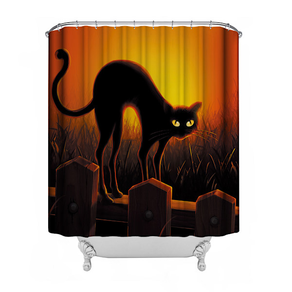 Suihkuverho, Halloween-suihkuverho, Halloween-kylpyhuone