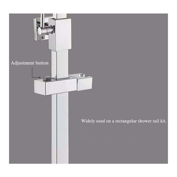 Dusjhodeholder for skinne - 18 x 30 mm - rektangulær, firkantet