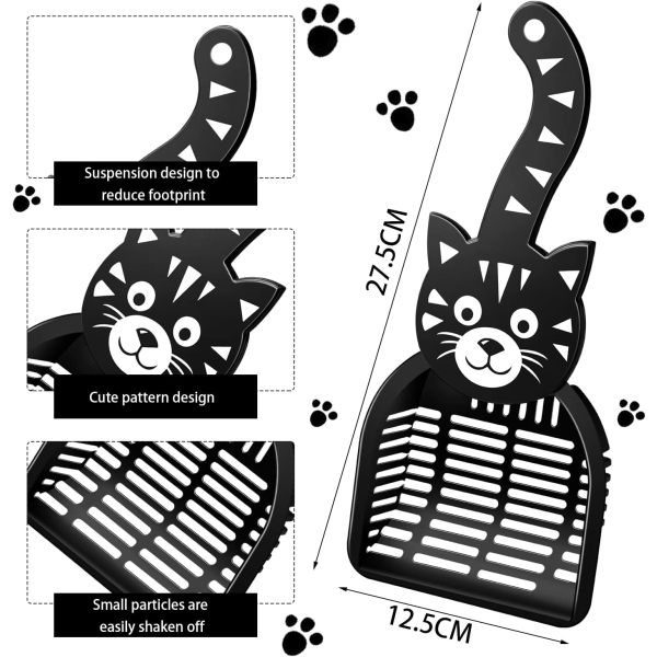 1 black cat litter shovel, pet shovel cat and dog cleaning tool