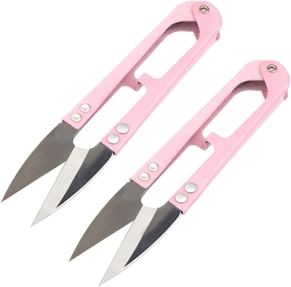 2 stk Mini U-formet Broderi Sytråd Saks Tang
