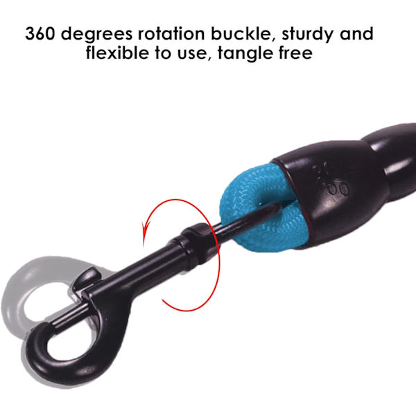 Flettet Nylon Hundeførertov med 2/3/4 Veje - Robust og Holdbar
