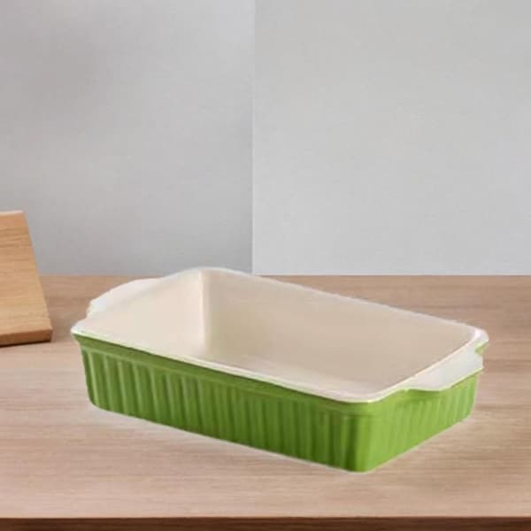 Bageform Porcelæn Bageforme Stor Lasagneform Dyb til Ovn til Banket, Rektangulær, 18*10,5*4 cm