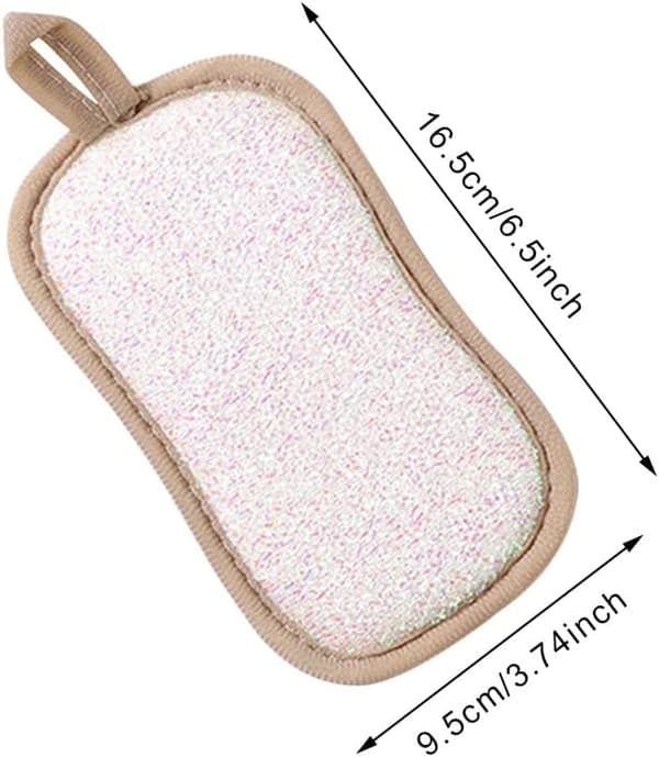 4 Genanvendelige Vaskbare Svampe, Mikrofiber Opvask