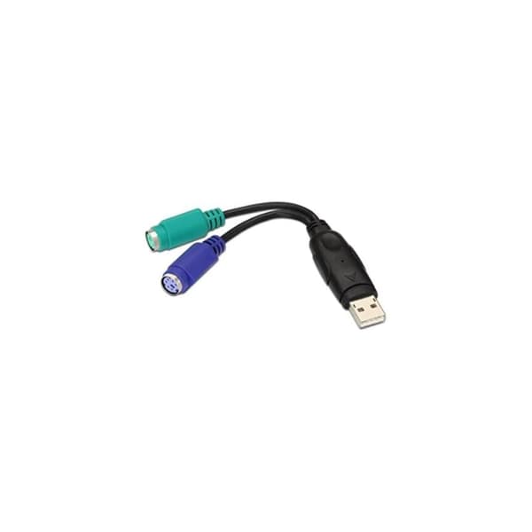 1 stk. USB til PS2 adapterkabel et punkt to understøtter KVM scanner g