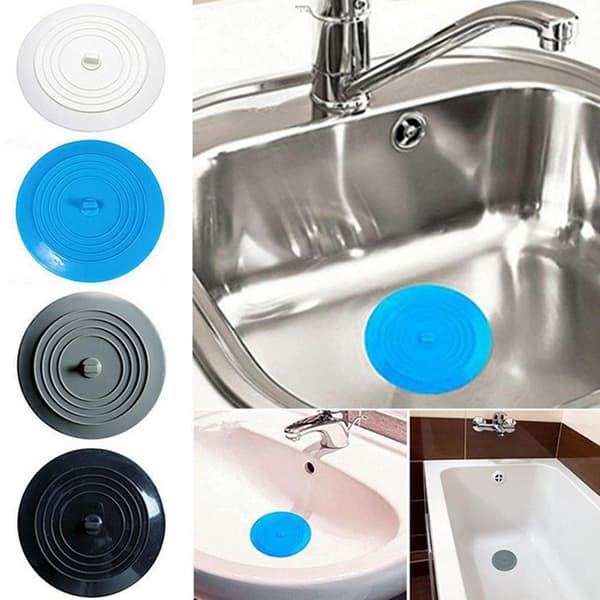 15cm Diameter (Hvit) 1 stk Pakke Rund Stor Flat Silikon Vask