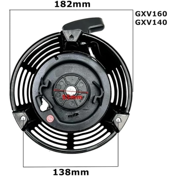 GXV160 GCV140 Græsslåmaskine Motor Manuel Skive Starter Tilbehør