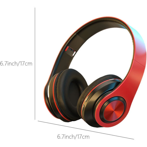 Bluetooth Høretelefoner Over Øre, Stereo Lyd Trådløse Bluetooth 5.1 Gaming Høretelefoner, Foldbar Letvægts Headset w