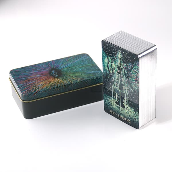 1 Den mest populära tarot-förgyllningsprocessen, högkvalitativ järnbox