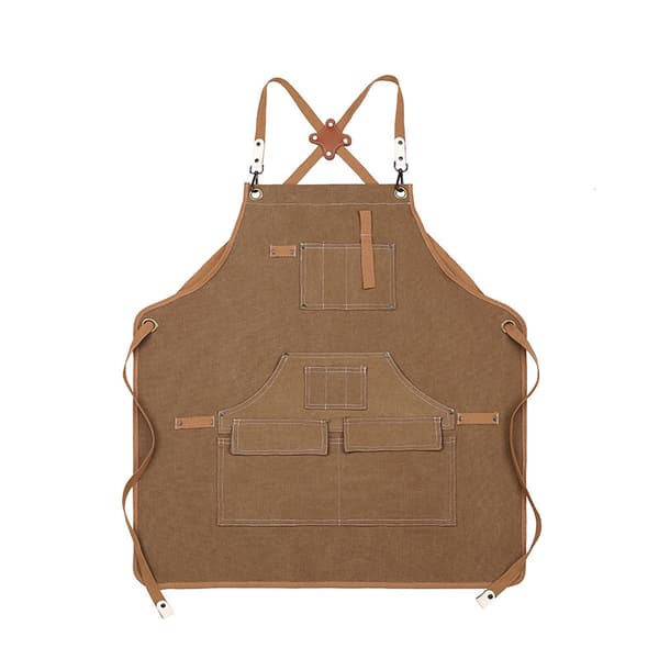 Køkkenforklæder, Store Lommer, Canvas Forklæder, Mænd og Kvinder