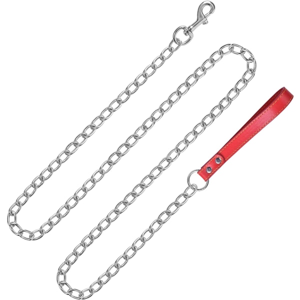 1 stk (Rød, 1,8 m* 3 mm) Sterk hundebånd metall hundetau bånd lang hund
