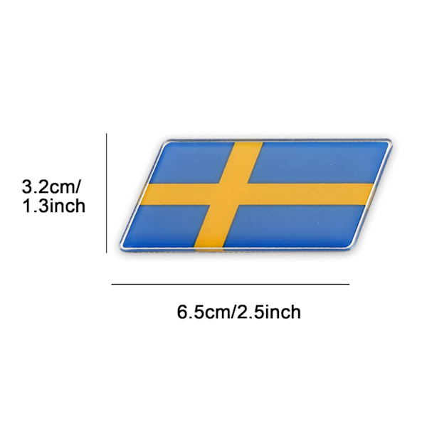 Svensk flagg bil logotyp dekal