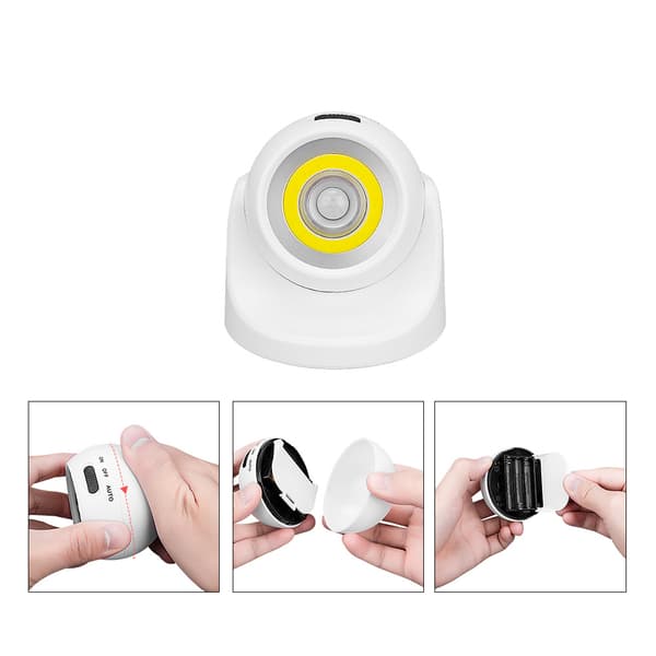 1 stk USB-oppladbart kroppssensorlys 360 ° magnetisk