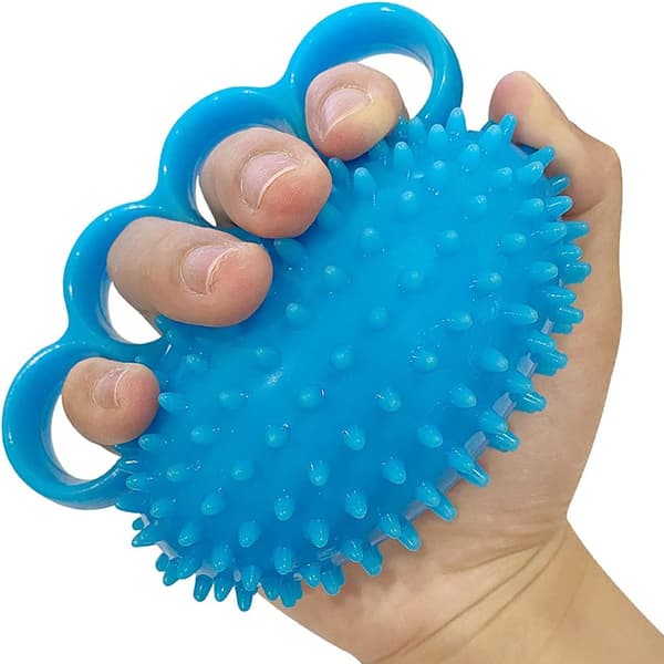 1 stk grebsbold, håndmassagebold med bløde pigge, finger