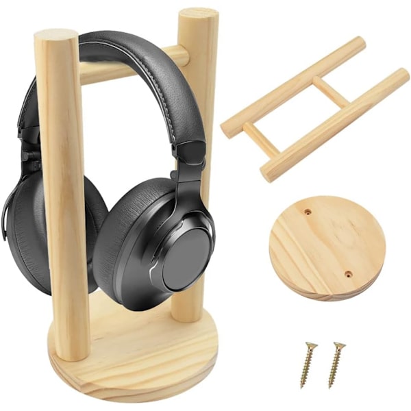 1 stk. beslag display hylde massiv træ headset universal