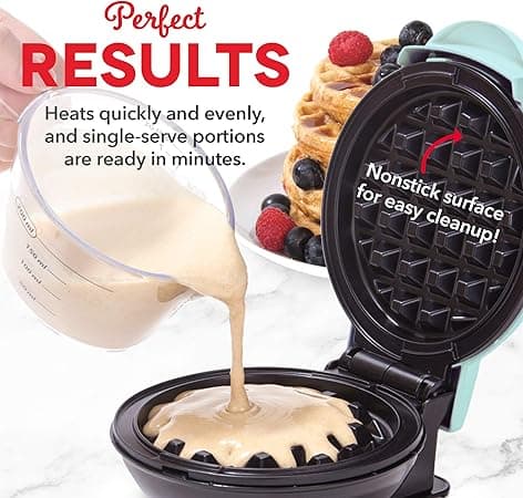 Mini Maker til Individuelle Vafler, Hash Browns, Keto Chaffles