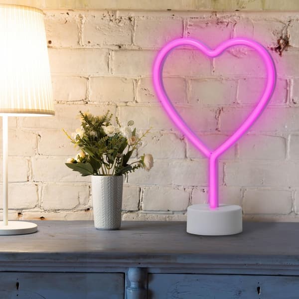 Hjerte 12\" LED Neon Lys, Hjerte LED Neon Lys