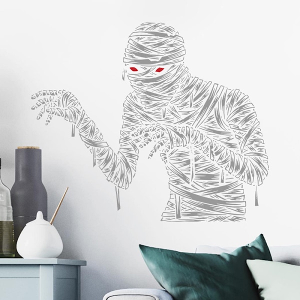 3D Halloween Vægstickers, Halloween Mumie Vægstickers