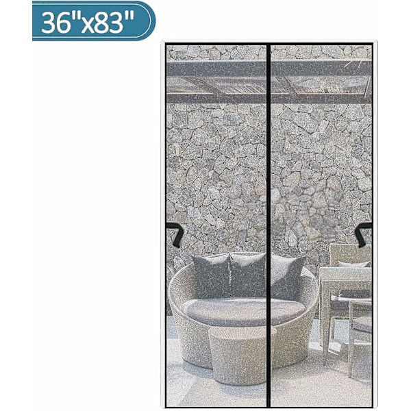 Magnetisk skærmdør 48 x 96 tommer Snap On skærmdør magneter mesh
