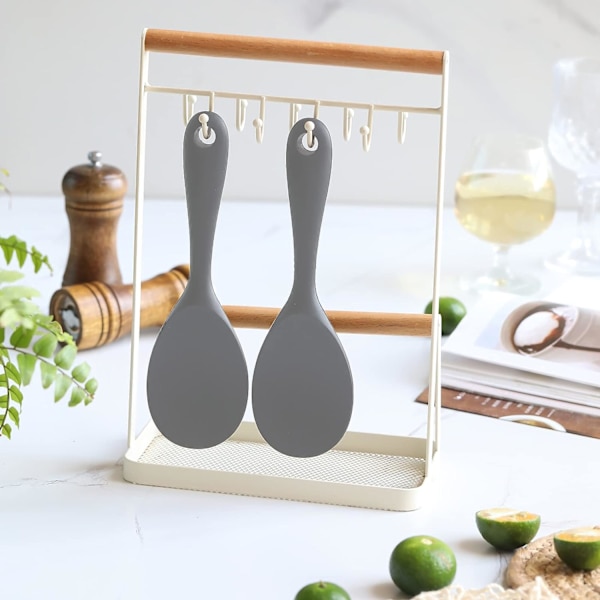 Serveringsskje, Silikon Skje Ris Skjeer for Ris Cooker,