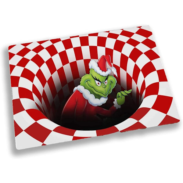 Illusionsdørmatte, Julepynt Antislip Dørmatte, 3D Visuel Illusion Blød Teppe