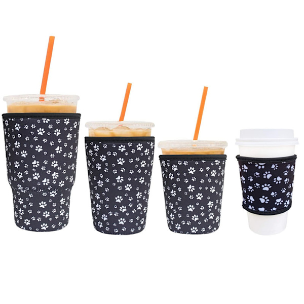 2 Återanvändbara Iskaffe-fodral - Isolerat Fodral för Kalla Drycker, Kaffe