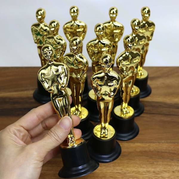 Forgylt metall Oscar-statuett