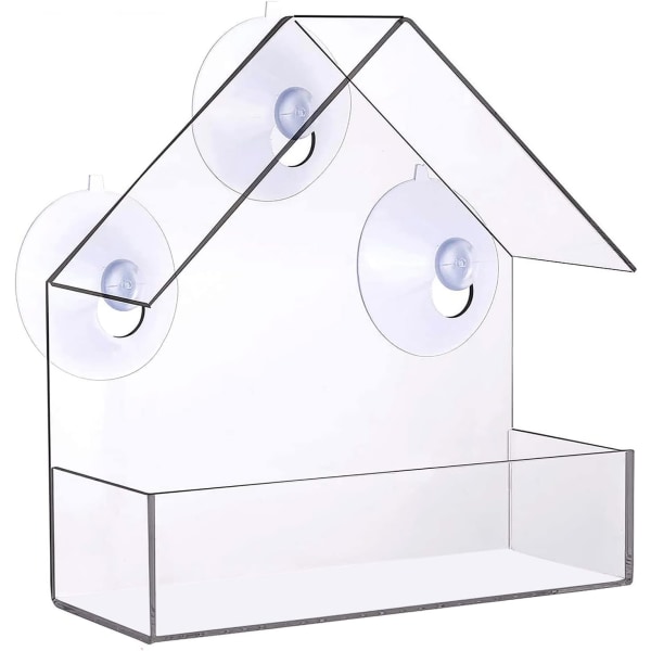 Transparent akrylfoderautomat, 3 starka sugkoppar, 15 x 15 x 6