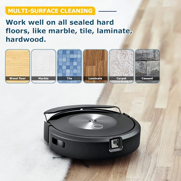 4 Pakk Reserve Mop-Puder til i-Robot Roomba Combo j7+/ j9+ Tilbehør