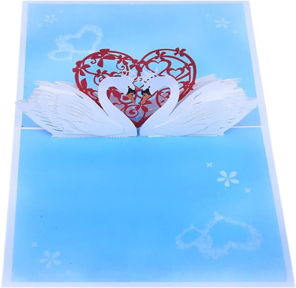3D Pop Up-kort med konvolutt til Valentinsdag, bursdag,
