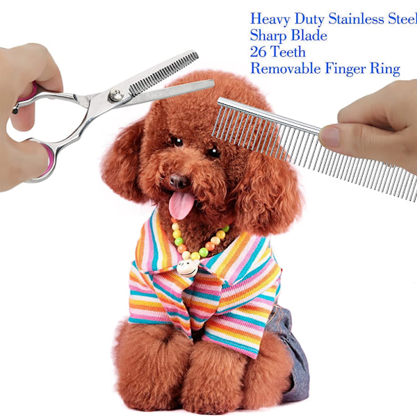 Hundtrimningssaxar, Pet Grooming Clipper Kit - Tunnande,