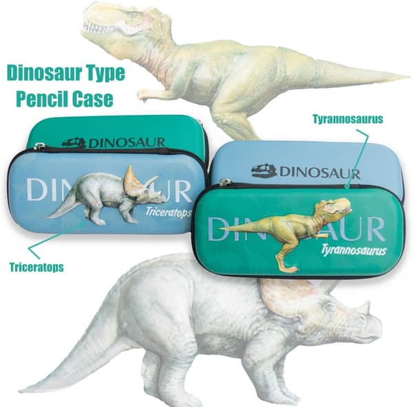 1 stk Dinosaur Blyantveske for Gutter 3D Nattskinnende Kule