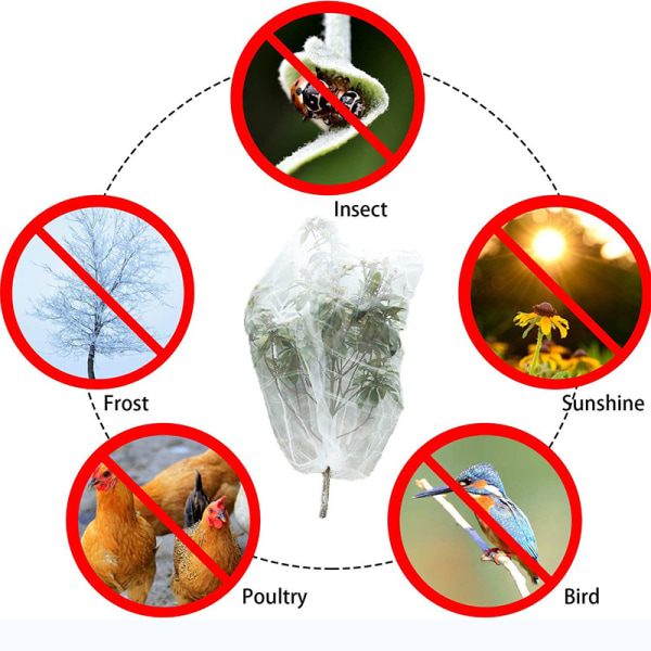 2 stk. Insektenet Beskyttelse Fint Masket Have Netting Planter Frugt