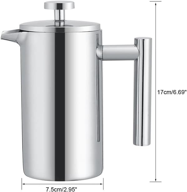 1 stk. 350 ml 304 rustfrit stål presskande filterpresse hånd