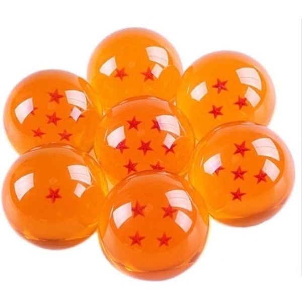 Samleobjekt Medium Krystallglass Stjerner Kuler Dragon Ball 35MM i Diameter