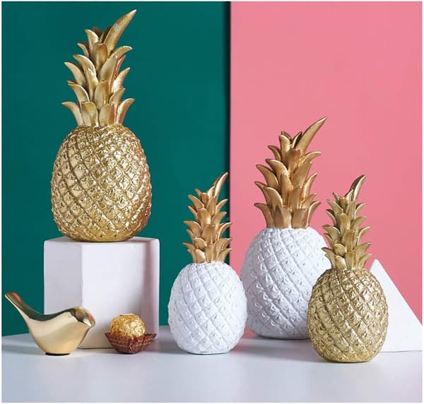 Ananasdekorasjon Ornament, Moderne Harpiks Ananas