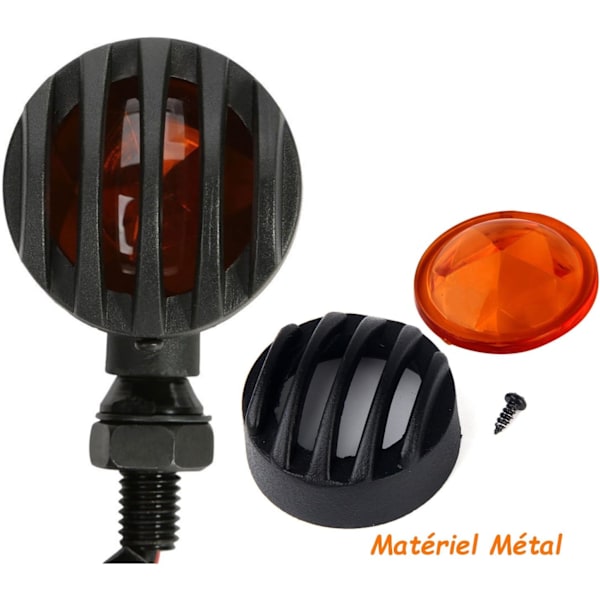 2 Par Universal Motorcykel Blinkers Anpassad Glödlampa Boll
