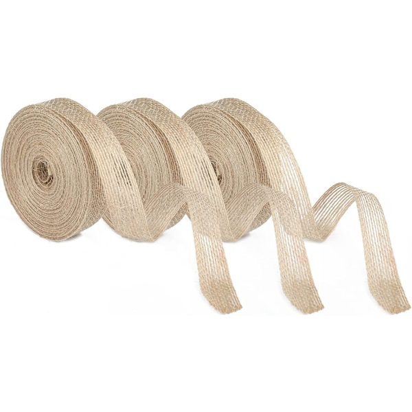 Juteband Naturlig Hessiansrulle 2cm x 30M, Vintage Hessians