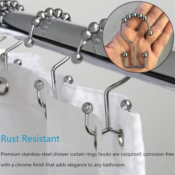 12 Stykker Rustfritt Stål Dusjringer Rustfrie