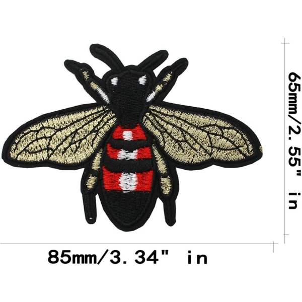 4 st Bee Brodered Iron-On Patch Brodery Applique by DIY Fa