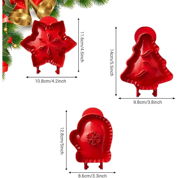 3 stk. Mini Jule Pie Pan, Lomme Pie Pan, Håndlavet Pie Pan til Julefest, Bageartikler, Æble, Cookies, Æbler, Bageværktøj