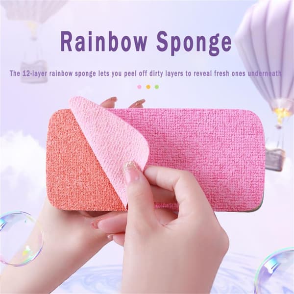 Zero Scratch Rainbow Svamp, til Biler, Glas, Møbler, Super Vandabsorberingsevne, (S+L)